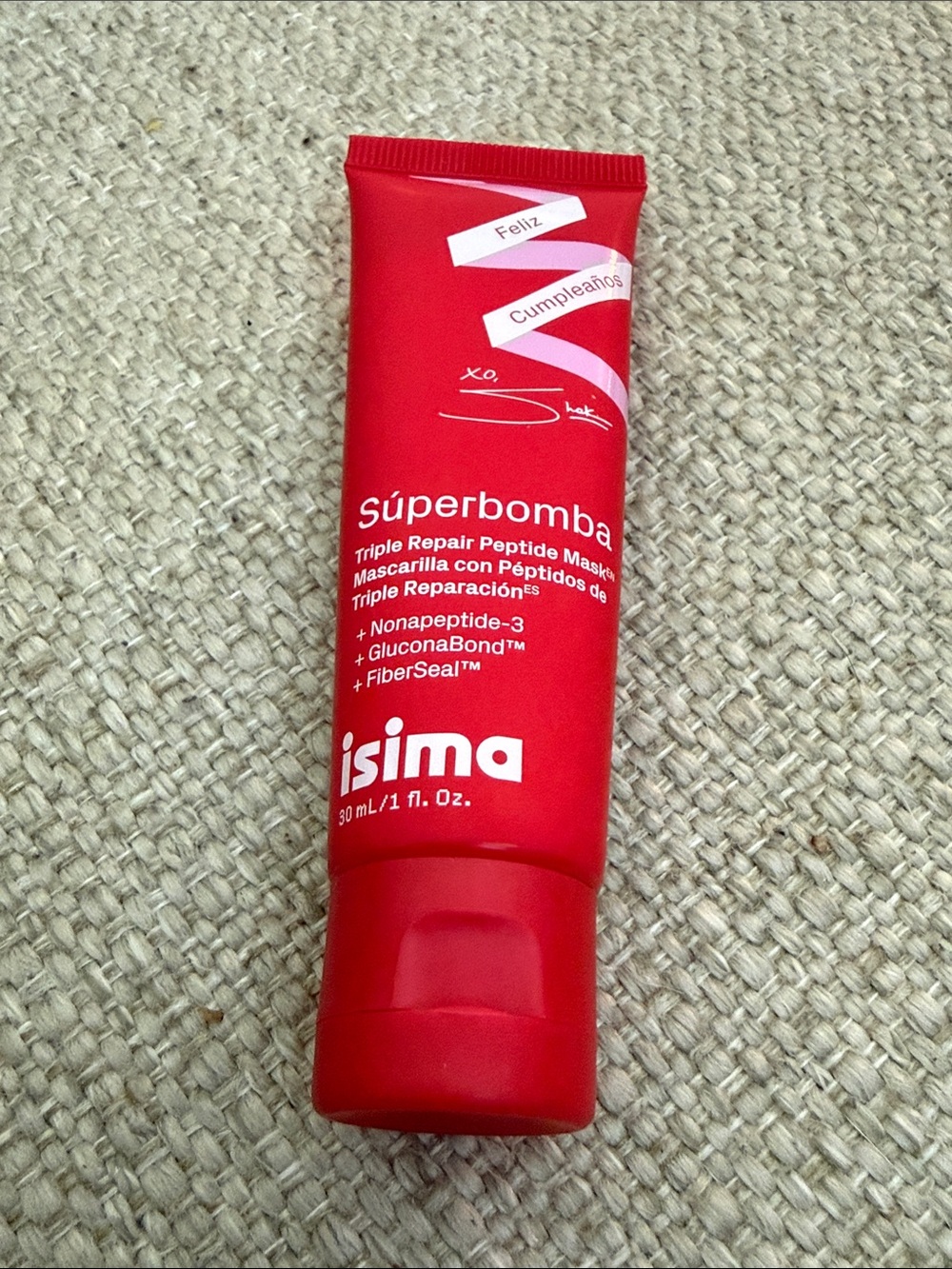 NWT Isima Superbomba Triple Repair Peptide Hair Mask Travel Mini 1 oz Shakira